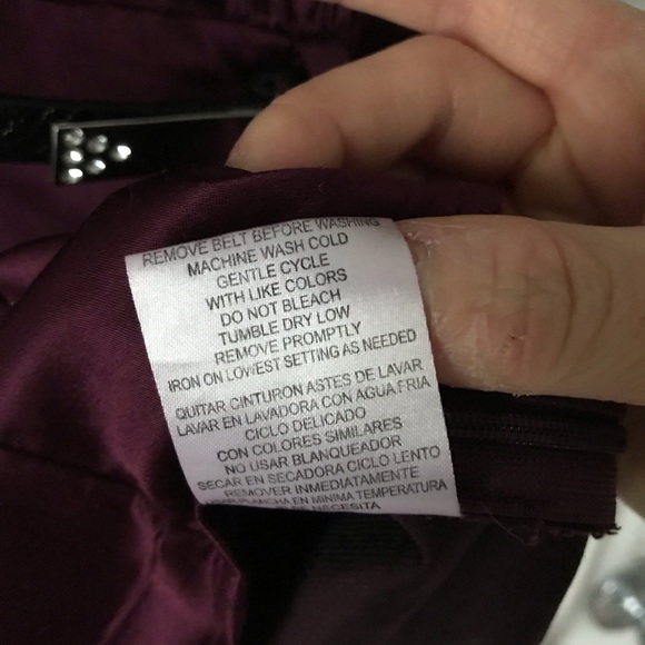 Ruffled Burgundy Dress Top with Belt - Picture 8 of 8